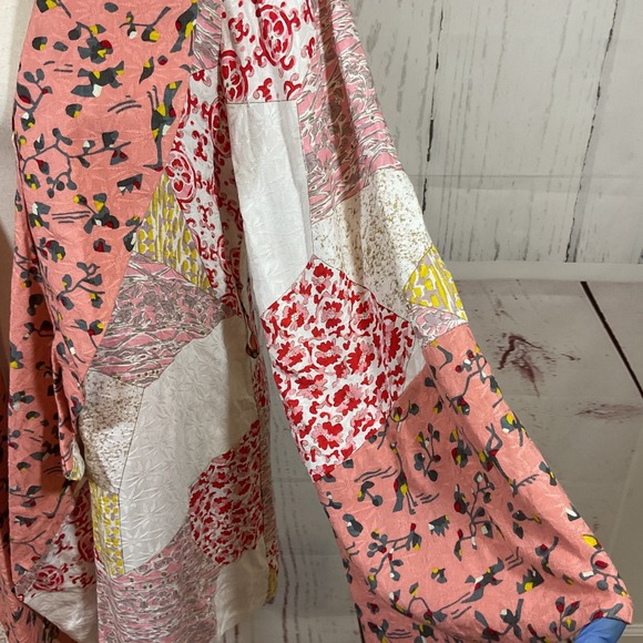 Floreat Anthropologie Kimono Robe Jacket M/L Patchwork Asian Inspired NO BELT - Picture 8 of 16